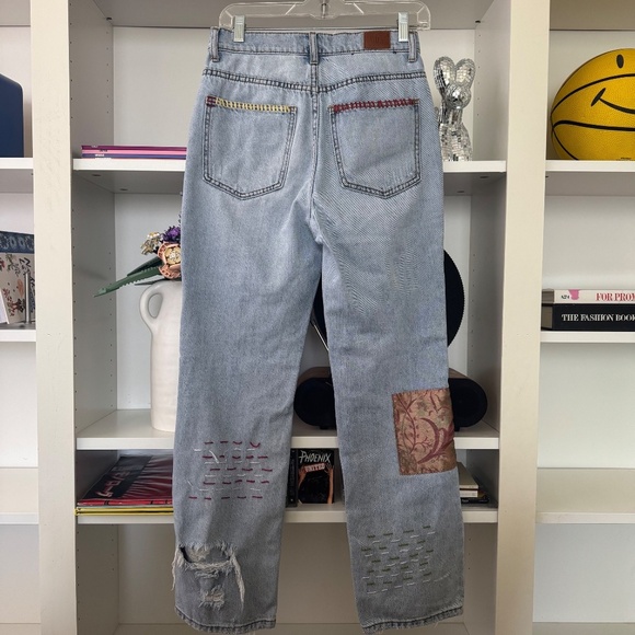 URBAN OUTFITTERS BDG High-Waisted Cowboy Jean Printed Patchwork - Picture 7 of 10